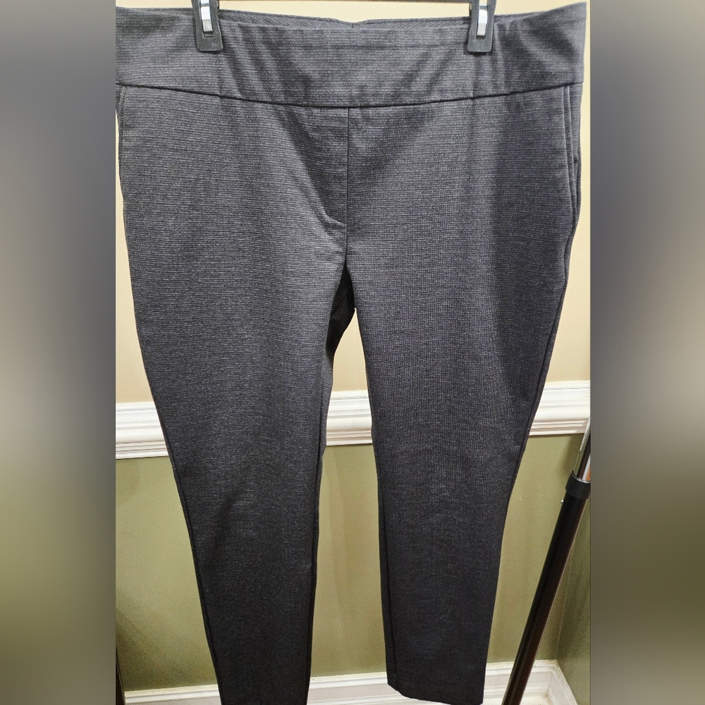 DALIA- Dark Gray pull on pants slim/straight fit